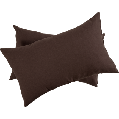 CAMIF Lot de 2 housses de coussins Soleil Chocolat 30 x 50 cm - Publicité CAMIF Lot de 2 housses de coussins Soleil Chocolat 30 x 50 cm - Publicité