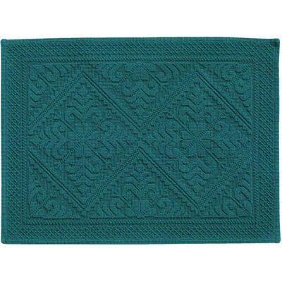 VIVARAISE Tapis de bain coton Enzo Peacock 54 x 64 cm - Publicité VIVARAISE Tapis de bain coton Enzo Peacock 54 x 64 cm - Publicité