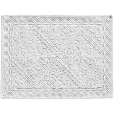 VIVARAISE Tapis de bain coton Enzo Neige 54 x 64 cm - Publicité VIVARAISE Tapis de bain coton Enzo Neige 54 x 64 cm - Publicité