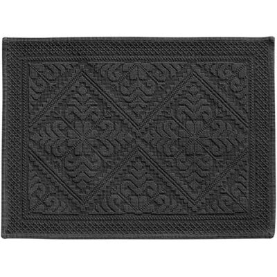 VIVARAISE Tapis de bain coton Enzo Carbone 54 x 64 cm - Publicité VIVARAISE Tapis de bain coton Enzo Carbone 54 x 64 cm - Publicité