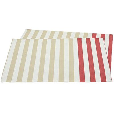 Lot de 2 sets de table enduit coton bio Amaïa - Publicité Lot de 2 sets de table enduit coton bio Amaïa - Publicité