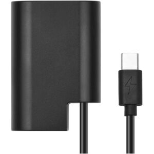 Batterie factice Caruba PD-DCC12 Panasonic DMW-BLF19, câble spiralé USB Type C - Publicité Batterie factice Caruba PD-DCC12 Panasonic DMW-BLF19, câble spiralé USB Type C - Publicité