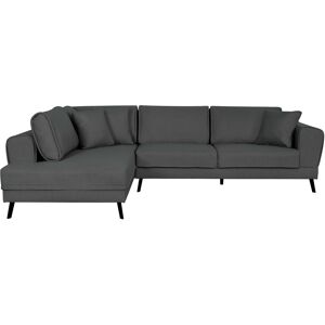 LOUNGITUDE Canapé d'angle INDIA convertible 2 coffres en tissu Gris foncé Tissu - Publicité LOUNGITUDE Canapé d'angle INDIA convertible 2 coffres en tissu Gris foncé Tissu - Publicité