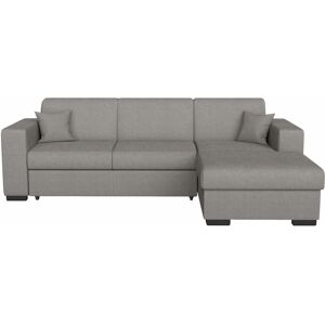 Loungitude Canapé d'angle FUJI XL convertible avec coffre en tissu Gris clair Tissu - Publicité Loungitude Canapé d'angle FUJI XL convertible avec coffre en tissu Gris clair Tissu - Publicité