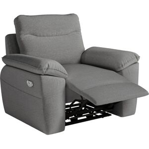 LOUNGITUDE Fauteuil de relaxation électrique ROSS en tissu Gris Tissu - Publicité LOUNGITUDE Fauteuil de relaxation électrique ROSS en tissu Gris Tissu - Publicité