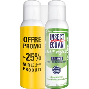 Insect Ecran Insect Écran Brume Anti-Moustiques Actif Végétal 2x100ml - Publicité Insect Ecran Insect Écran Brume Anti-Moustiques Actif Végétal 2x100ml - Publicité