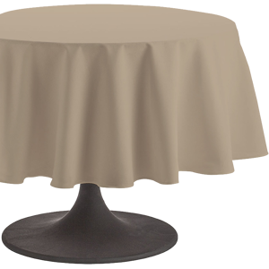 Coucke Nappe ronde en coton Cambrai Sable 235 cm - Publicité Coucke Nappe ronde en coton Cambrai Sable 235 cm - Publicité