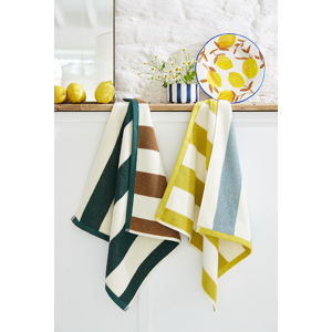 Coucke Carré éponge en jacquard de coton Rivage Orange/Bleu - Publicité Coucke Carré éponge en jacquard de coton Rivage Orange/Bleu - Publicité