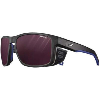 Julbo - Lunettes de soleil - Shield Noir/Bleu Reactiv 0-4 Hight Contrast - Publicité Julbo - Lunettes de soleil - Shield Noir/Bleu Reactiv 0-4 Hight Contrast - Publicité