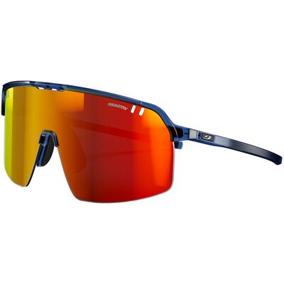 Julbo - Lunettes de soleil photochromiques - Intensity Bleu/Noir RV 1-3 - Publicité Julbo - Lunettes de soleil photochromiques - Intensity Bleu/Noir RV 1-3 - Publicité
