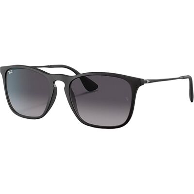 Ray Ban - Lunettes de soleil lifestyle - Chris Matte Rubber Black Light Grey Gradient Dark Grey - Noir - Publicité Ray Ban - Lunettes de soleil lifestyle - Chris Matte Rubber Black Light Grey Gradient Dark Grey - Noir - Publicité