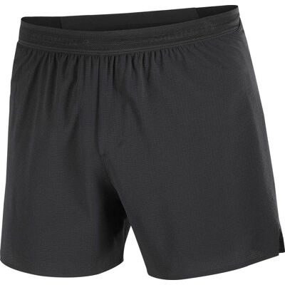 Salomon - Short respirant à séchage rapide - Sense Aero Stow 5" M Deep Black pour Homme - Taille S - Noir - Publicité Salomon - Short respirant à séchage rapide - Sense Aero Stow 5" M Deep Black pour Homme - Taille S - Noir - Publicité