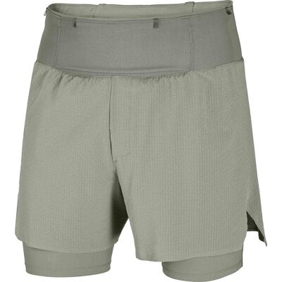 Salomon - Short respirant à séchage rapide - Sense Aero 2In1 Trail 5" M Castor Gray pour Homme - Taille XL - Gris - Publicité Salomon - Short respirant à séchage rapide - Sense Aero 2In1 Trail 5" M Castor Gray pour Homme - Taille XL - Gris - Publicité