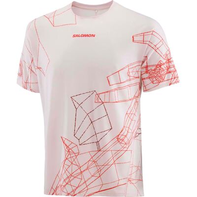 Salomon - T-shirt respirant et léger - S/Lab Speed Tee M Lilac Ash - Taille S - Beige - Publicité Salomon - T-shirt respirant et léger - S/Lab Speed Tee M Lilac Ash - Taille S - Beige - Publicité