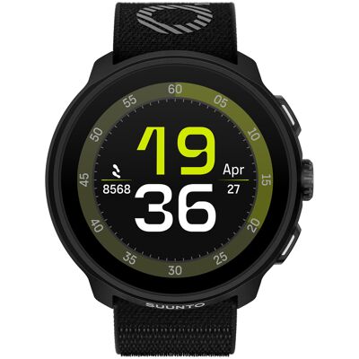 Suunto - Montre GPS - Suunto Run All Black + Textile Strap - Noir - Publicité Suunto - Montre GPS - Suunto Run All Black + Textile Strap - Noir - Publicité