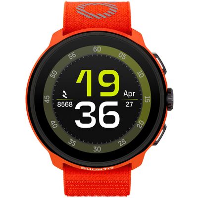 Suunto - Montre GPS - Suunto Run Coral Orange + Textile Strap - Publicité Suunto - Montre GPS - Suunto Run Coral Orange + Textile Strap - Publicité