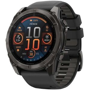 Garmin - Montre GPS - Fenix 8 Amoled 51mm Sapphire Titane/Carbon Gray en Titane - Noir