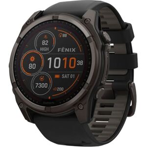 Garmin - Montre GPS - Fenix 8 Solar 51mm Sapphire Solar Titane en Titane - Noir