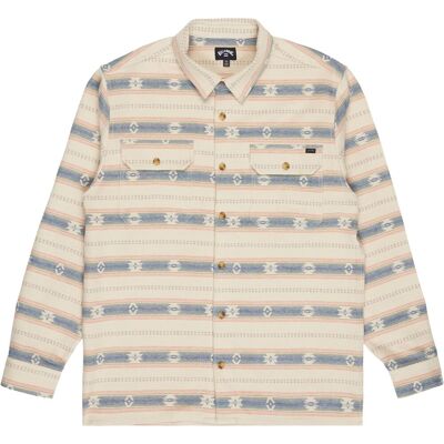 Billabong - Chemise tissé jacquard en flannel - Offshore Jacquard Flannel Oatmeal en Coton - Taille M - Beige - Publicité Billabong - Chemise tissé jacquard en flannel - Offshore Jacquard Flannel Oatmeal en Coton - Taille M - Beige - Publicité