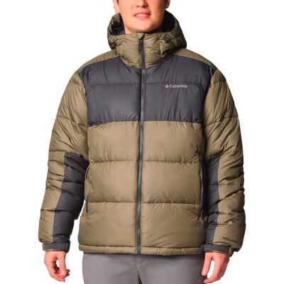 Columbia - Doudoune à capuche isolante - Pike Lake II Hooded Jacket Stone Green Shark pour Homme - Taille L - Kaki - Publicité Columbia - Doudoune à capuche isolante - Pike Lake II Hooded Jacket Stone Green Shark pour Homme - Taille L - Kaki - Publicité
