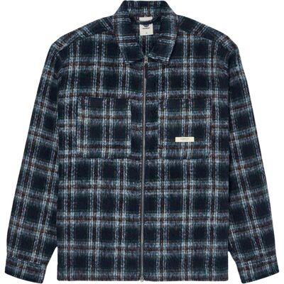 Element - Surchemise zippée - Fuzzy Check Zip Overshirt Brushed Plaid Dark Slate en Laine - Taille M - Gris - Publicité Element - Surchemise zippée - Fuzzy Check Zip Overshirt Brushed Plaid Dark Slate en Laine - Taille M - Gris - Publicité