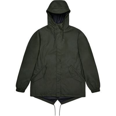 Rains - Veste imperméable et coupe-vent - Fishtail Jacket W3 Green - Taille XS - Vert - Publicité Rains - Veste imperméable et coupe-vent - Fishtail Jacket W3 Green - Taille XS - Vert - Publicité