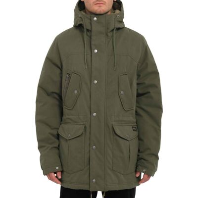 Volcom - Parka doublée en sherpa - Starget 5K Parka Military pour Homme - Taille L - Kaki - Publicité Volcom - Parka doublée en sherpa - Starget 5K Parka Military pour Homme - Taille L - Kaki - Publicité