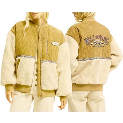 Billabong - Veste en velours côtelé - Since 73 Wave Bomber Jacket Cement en Coton - Taille S - Beige - Publicité Billabong - Veste en velours côtelé - Since 73 Wave Bomber Jacket Cement en Coton - Taille S - Beige - Publicité