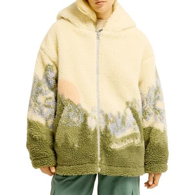 Billabong - Polaire oversize en sherpa - Fun Call Sherpa Oversize Jacket Black - Taille S/M - Beige - Publicité Billabong - Polaire oversize en sherpa - Fun Call Sherpa Oversize Jacket Black - Taille S/M - Beige - Publicité