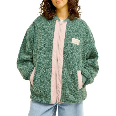 Billabong - Polaire oversize en sherpa - College Picture Sherpa Vest Stormy Seas - Taille S/M - Vert - Publicité Billabong - Polaire oversize en sherpa - College Picture Sherpa Vest Stormy Seas - Taille S/M - Vert - Publicité