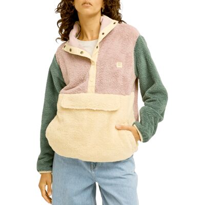 Billabong - Polaire douce à col montant - Switchback Pullover Sea Fog - Taille S - Rose - Publicité Billabong - Polaire douce à col montant - Switchback Pullover Sea Fog - Taille S - Rose - Publicité
