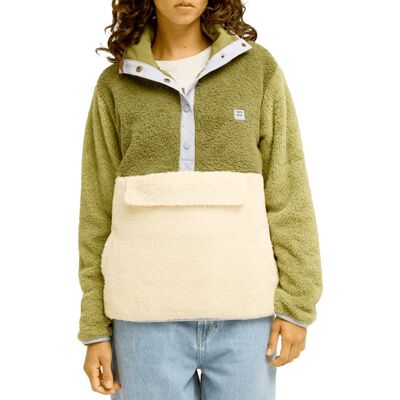 Billabong - Polaire douce à col montant - Switchback Pullover White Cap - Taille M - Kaki - Publicité Billabong - Polaire douce à col montant - Switchback Pullover White Cap - Taille M - Kaki - Publicité