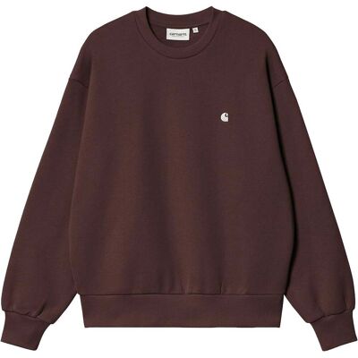 Carhartt WIP - Sweat forme ballon - W' Casey Sweatshirt Palisander Silver pour Femme en Coton - Taille XS - Marron - Publicité Carhartt WIP - Sweat forme ballon - W' Casey Sweatshirt Palisander Silver pour Femme en Coton - Taille XS - Marron - Publicité