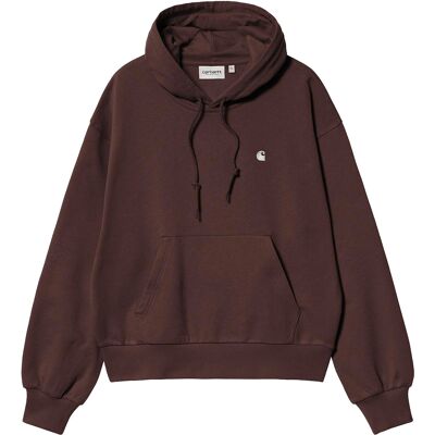 Carhartt WIP - Sweat forme ballon - W' Hooded Casey Sweatshirt Palisander Silver en Coton - Taille S - Marron - Publicité Carhartt WIP - Sweat forme ballon - W' Hooded Casey Sweatshirt Palisander Silver en Coton - Taille S - Marron - Publicité