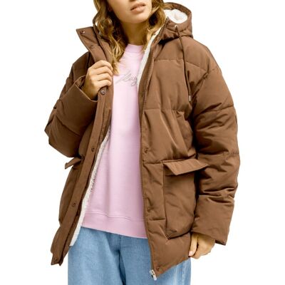 Roxy - Doudoune chaude à capuche - Seaside Memories Puffer Jacket Chestnut en Coton - Taille M - Marron - Publicité Roxy - Doudoune chaude à capuche - Seaside Memories Puffer Jacket Chestnut en Coton - Taille M - Marron - Publicité