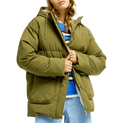 Roxy - Doudoune chaude à capuche - Seaside Memories Puffer Jacket Winter Moss en Coton - Taille M - Kaki - Publicité Roxy - Doudoune chaude à capuche - Seaside Memories Puffer Jacket Winter Moss en Coton - Taille M - Kaki - Publicité