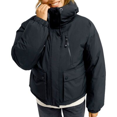 Roxy - Doudoune à capuche imperméable - 20K Dusky Haze Jacket True Black - Taille M - Noir - Publicité Roxy - Doudoune à capuche imperméable - 20K Dusky Haze Jacket True Black - Taille M - Noir - Publicité