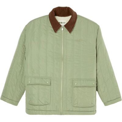 Roxy - Veste matelassée - Wanderlight Duffle Coat Oil Green - Taille S - Vert - Publicité Roxy - Veste matelassée - Wanderlight Duffle Coat Oil Green - Taille S - Vert - Publicité