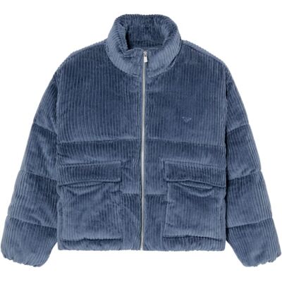 Roxy - Doudoune en velours côtelé - Crystal Fade Corduroy Puffer Jacket Vintage Indigo en Coton - Taille S - Bleu - Publicité Roxy - Doudoune en velours côtelé - Crystal Fade Corduroy Puffer Jacket Vintage Indigo en Coton - Taille S - Bleu - Publicité