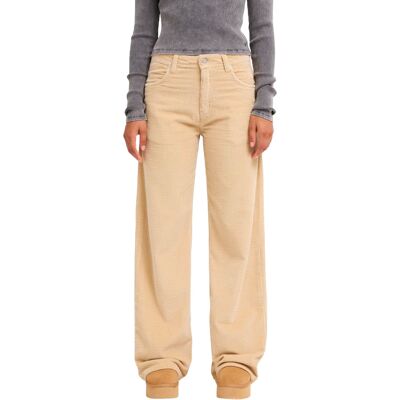Roxy - Pantalon en velours côtelé - Surf Crush Cord Pant Pebble en Coton - Taille L - Beige - Publicité Roxy - Pantalon en velours côtelé - Surf Crush Cord Pant Pebble en Coton - Taille L - Beige - Publicité