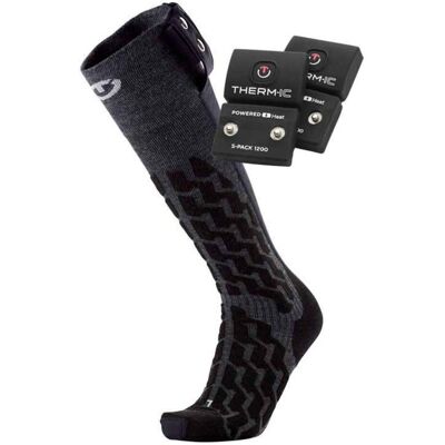 Therm-ic - Chaussettes chauffantes avec batteries - Set Heat Fusion Uni + S-1200B - Taille 39-41 - Noir - Publicité Therm-ic - Chaussettes chauffantes avec batteries - Set Heat Fusion Uni + S-1200B - Taille 39-41 - Noir - Publicité