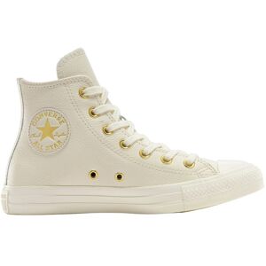 Converse - Sneakers hautes en cuir - Chuck Taylor All Star Hi Egret/Egret/Gold pour Femme - Taille 40 - Beige - Publicité Converse - Sneakers hautes en cuir - Chuck Taylor All Star Hi Egret/Egret/Gold pour Femme - Taille 40 - Beige - Publicité