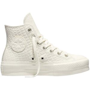 Converse - Sneakers montantes à semelle compensée - Chuck Taylor All Star Lift High Egret/Egret/Vintage White pour Femme - Taille 37 - Blanc - Publicité Converse - Sneakers montantes à semelle compensée - Chuck Taylor All Star Lift High Egret/Egret/Vintage White pour Femme - Taille 37 - Blanc - Publicité