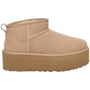Ugg - Bottines à plateforme - W Classic Ultra Mini Platform Sand pour Femme en Laine - Taille 40 - Beige - Publicité Ugg - Bottines à plateforme - W Classic Ultra Mini Platform Sand pour Femme en Laine - Taille 40 - Beige - Publicité
