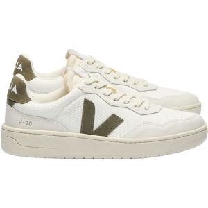 Veja Fair Trade - Sneakers en mesh et en cuir - V-90 White Kaki pour Homme en Coton - Taille 40 - Blanc - Publicité Veja Fair Trade - Sneakers en mesh et en cuir - V-90 White Kaki pour Homme en Coton - Taille 40 - Blanc - Publicité