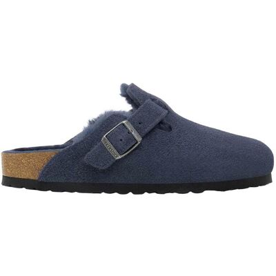 Birkenstock - Sabots chauds et doux - Boston Shearling Leather/Suede Regular New Navy en Cuir - Taille 42 - Publicité Birkenstock - Sabots chauds et doux - Boston Shearling Leather/Suede Regular New Navy en Cuir - Taille 42 - Publicité