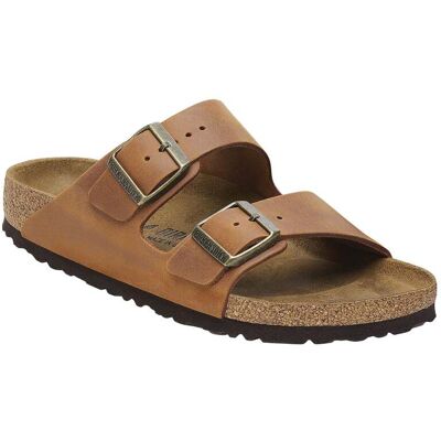 Birkenstock - Sandales en cuir - Arizona Oiled Leather Narrow Cognac en Cuir - Taille 37 - Marron - Publicité Birkenstock - Sandales en cuir - Arizona Oiled Leather Narrow Cognac en Cuir - Taille 37 - Marron - Publicité