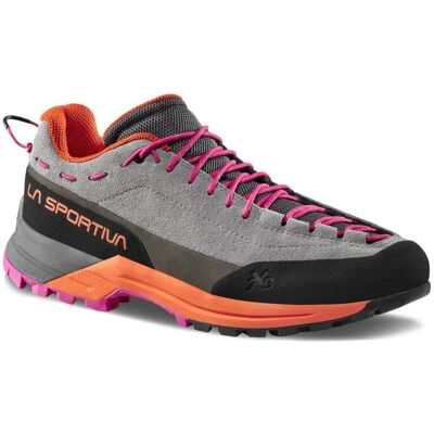 La Sportiva - Chaussures d'approche - TX Guide Leather Woman Grey/Cherry Tomato pour Femme en Cuir - Taille 38 - Gris - Publicité La Sportiva - Chaussures d'approche - TX Guide Leather Woman Grey/Cherry Tomato pour Femme en Cuir - Taille 38 - Gris - Publicité