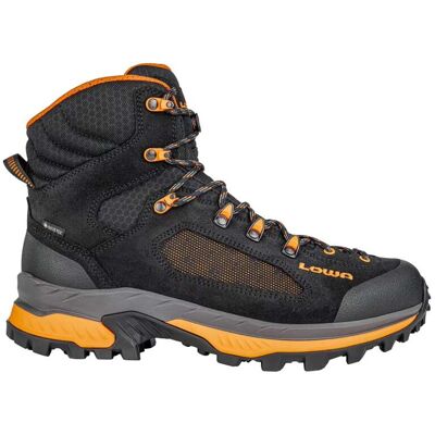 Lowa - Chaussures de randonnée GORE-TEX® - Corvara GTX Mid Black/Orange pour Homme en Cuir - Taille 41 - Noir - Publicité Lowa - Chaussures de randonnée GORE-TEX® - Corvara GTX Mid Black/Orange pour Homme en Cuir - Taille 41 - Noir - Publicité