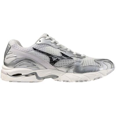 Mizuno - Chaussures lifestyle - Wave Rider 10 GF White/Black Sand/Lilac Hint en Cuir - Taille 8,5 UK - Blanc - Publicité Mizuno - Chaussures lifestyle - Wave Rider 10 GF White/Black Sand/Lilac Hint en Cuir - Taille 8,5 UK - Blanc - Publicité